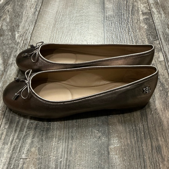 Ralph Lauren Metallic Brown Ballet Flats Size 6B - Picture 15 of 16